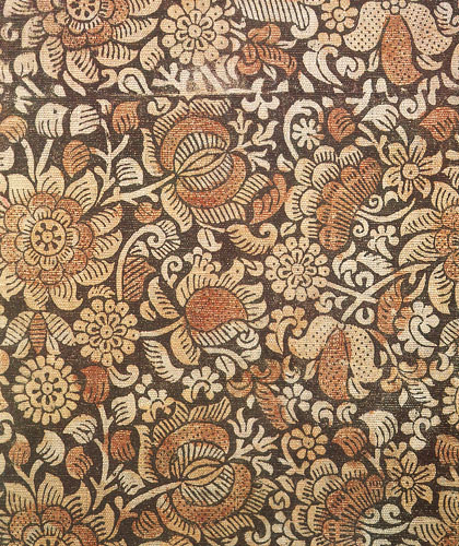 Фрагмент набивной ткани. Конец XVII века.